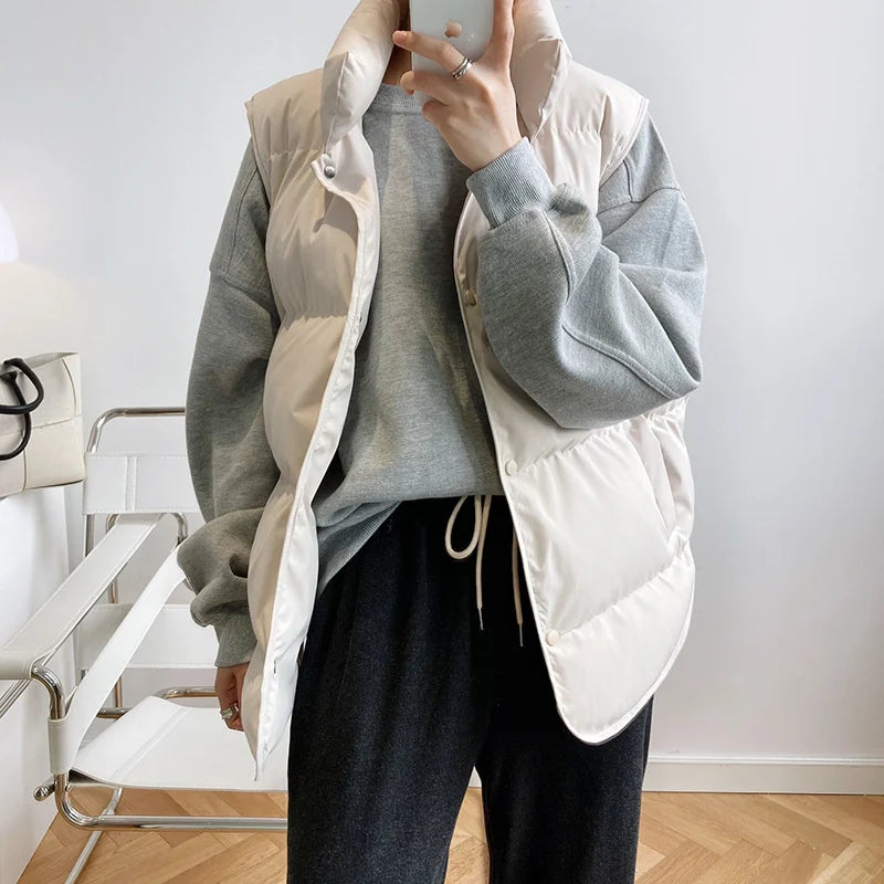 Kamizelka oversize z bufiastym rękawem — Alma