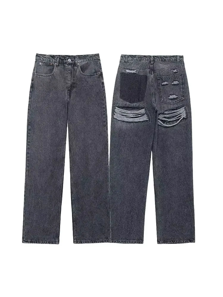 Spodnie z wysokim stanem retro — Rosa
