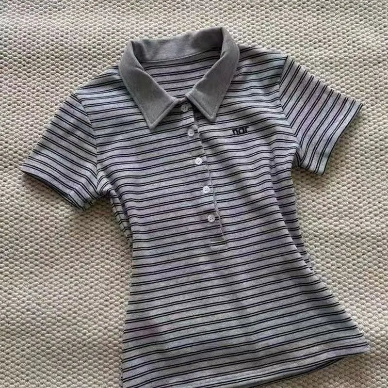 Koszulka polo w paski retro — Alma