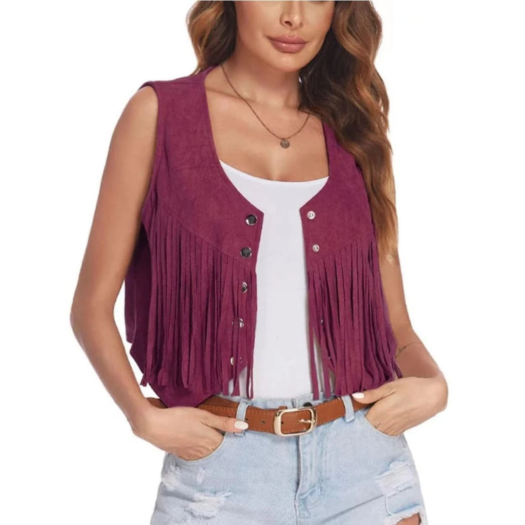 Sweter bez rękawów retro — Nina