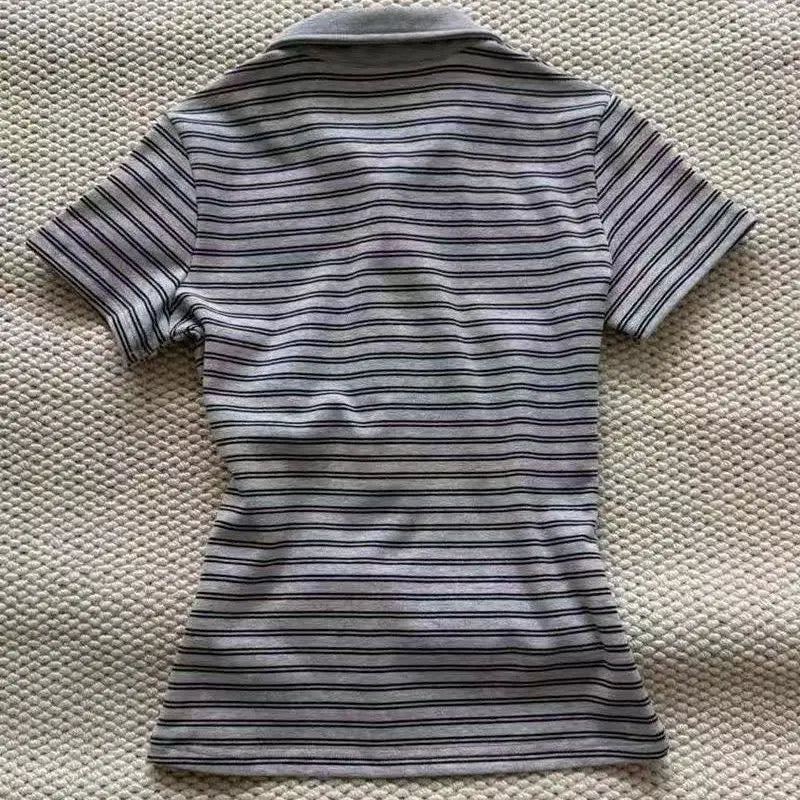 Koszulka polo w paski retro — Nina