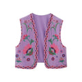 Kamizelka w kwiaty retro — Rosa