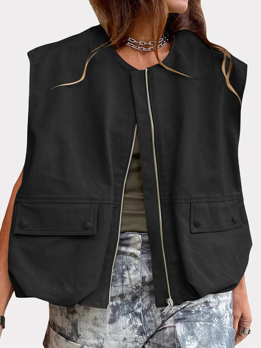 Kamizelka oversize bez rękawów — Rosa