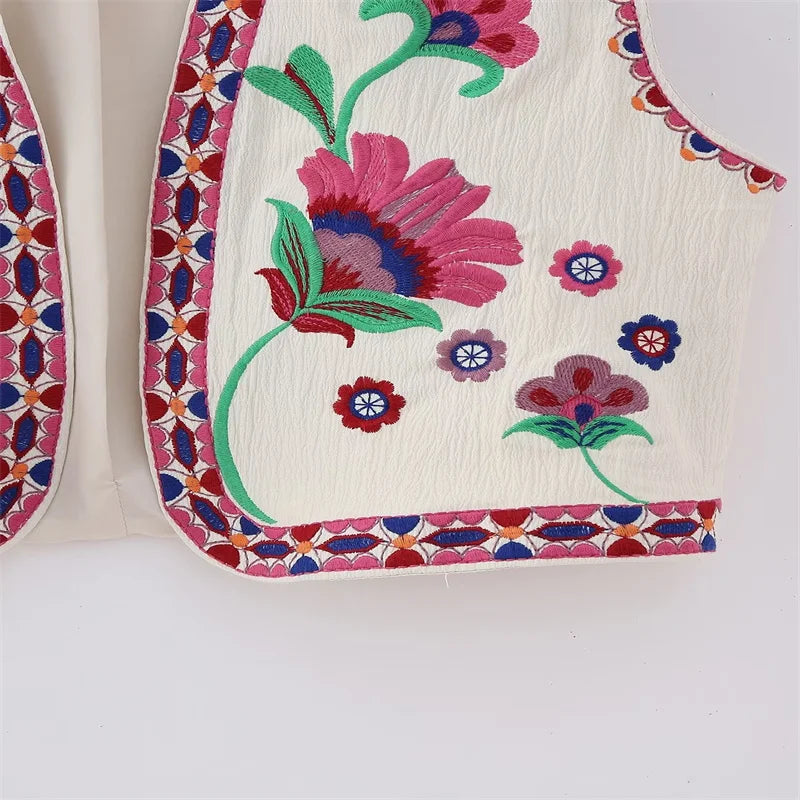 Kamizelka w kwiaty retro — Rosa