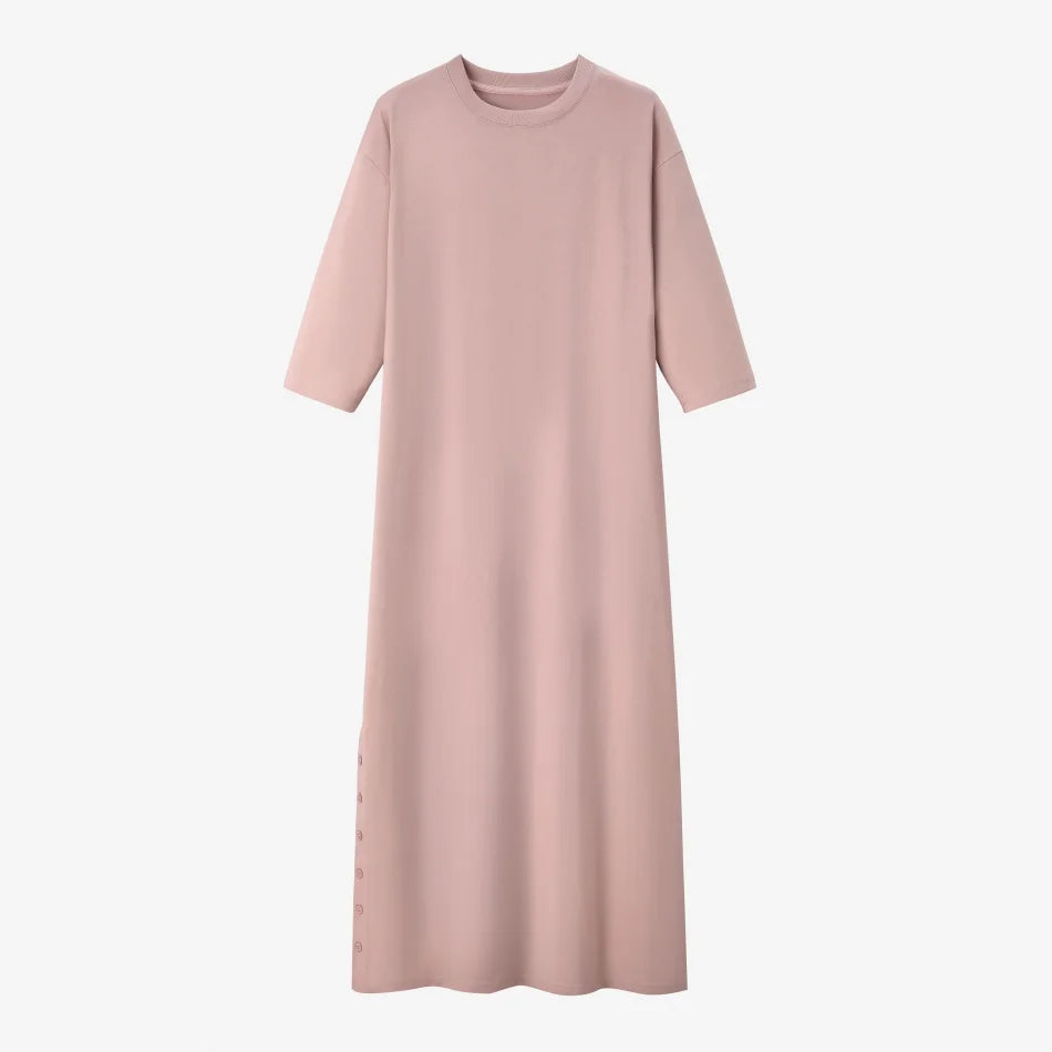 Sukienka maxi oversize z rękawem 3/4