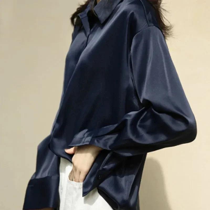 Bluzka satynowa oversize — Basia