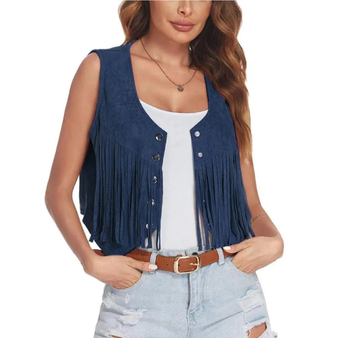 Sweter bez rękawów retro — Nina