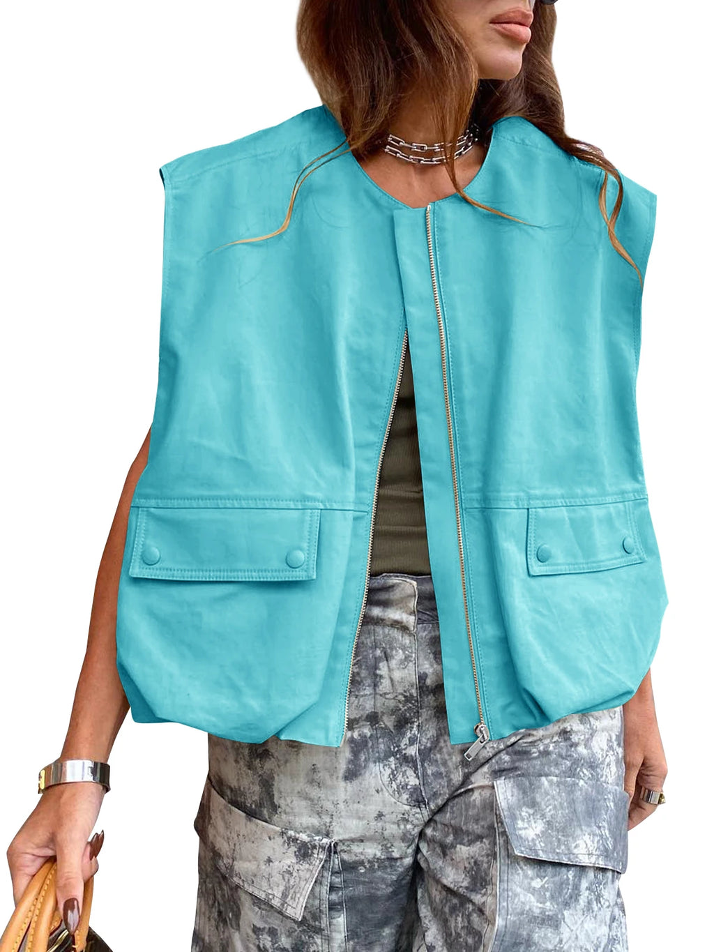 Kamizelka oversize bez rękawów — Rosa
