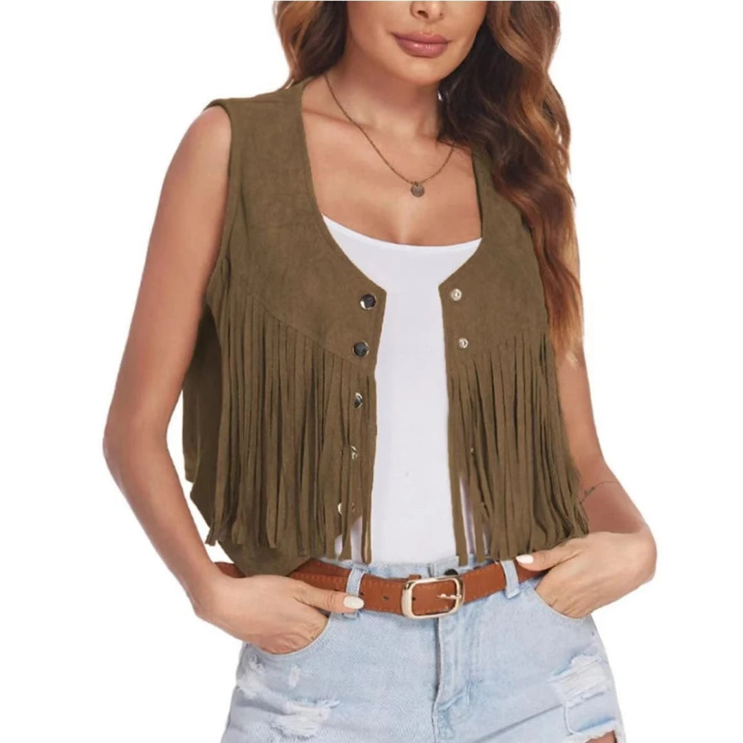 Sweter bez rękawów retro — Nina