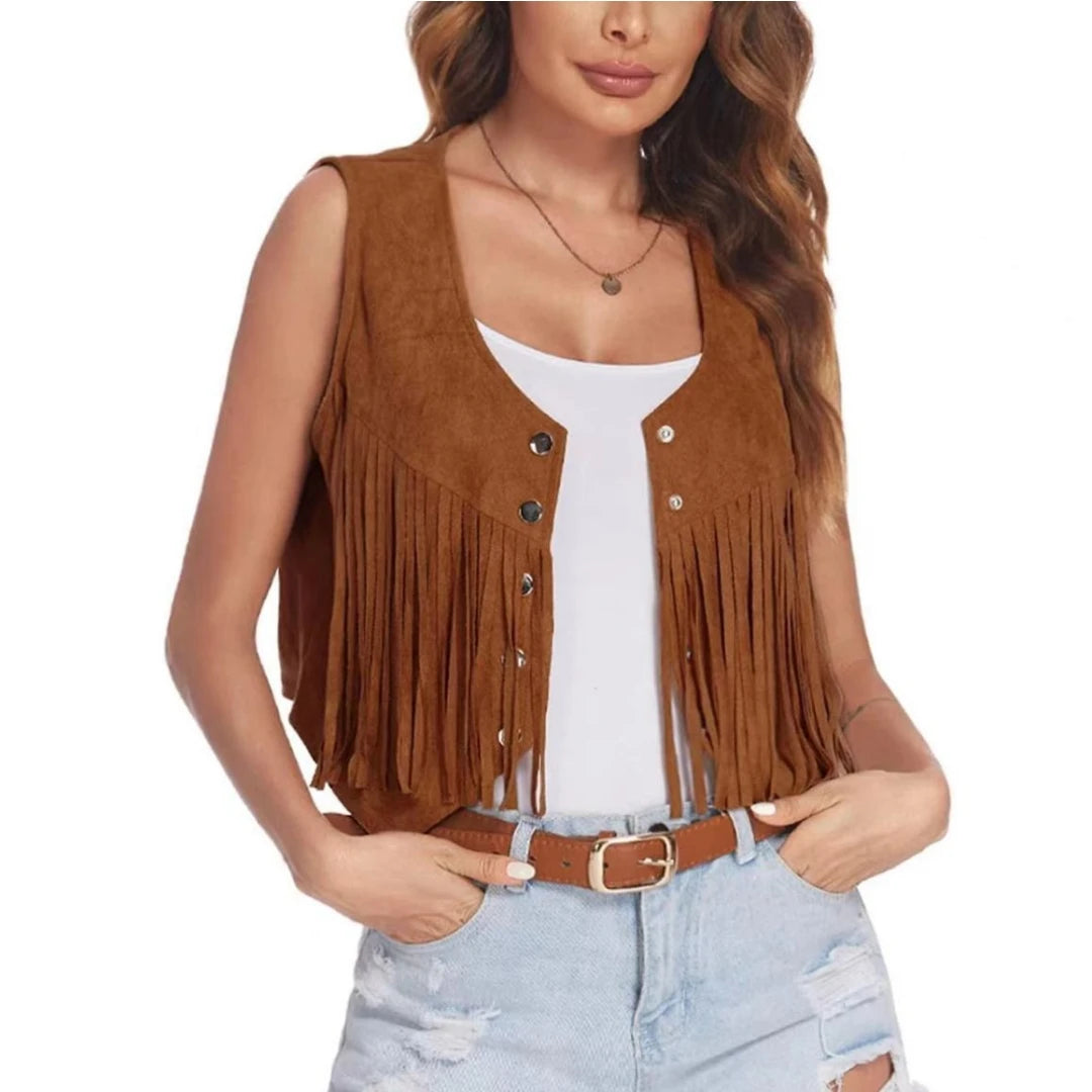 Sweter bez rękawów retro — Nina