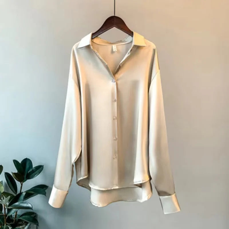 Bluzka satynowa oversize — Basia