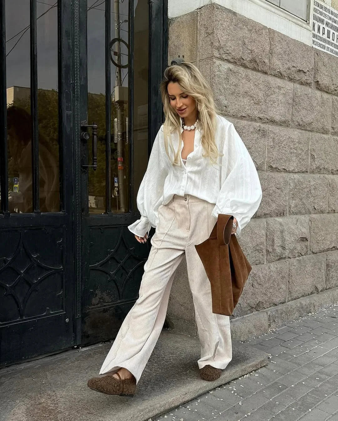 Bluzka oversize z długim rękawem — Nina