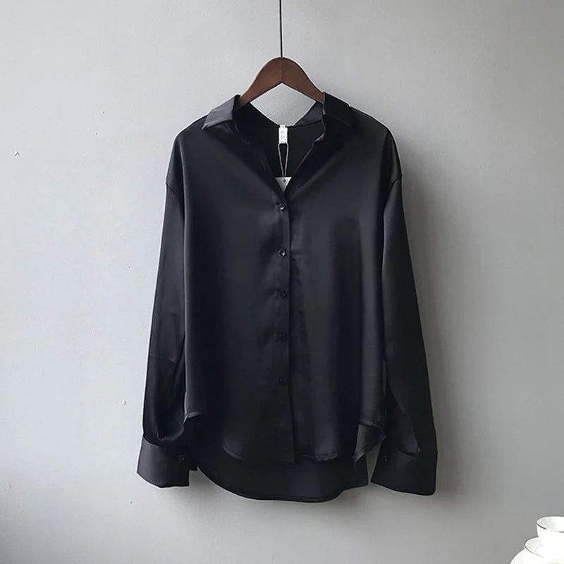Bluzka satynowa oversize — Basia