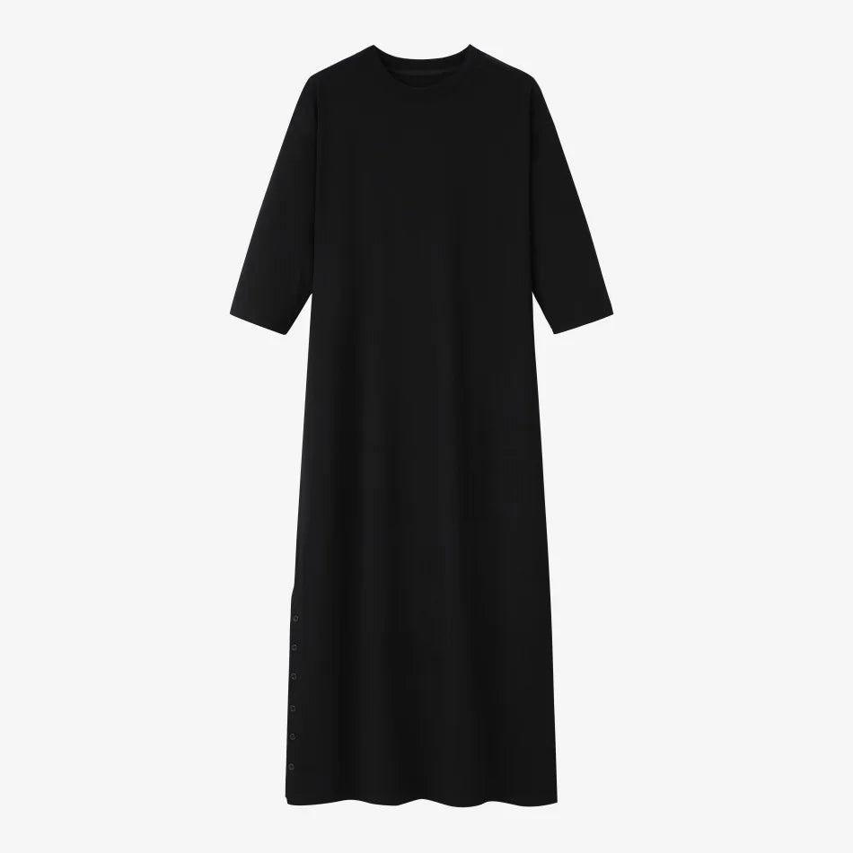 Sukienka maxi oversize z rękawem 3/4