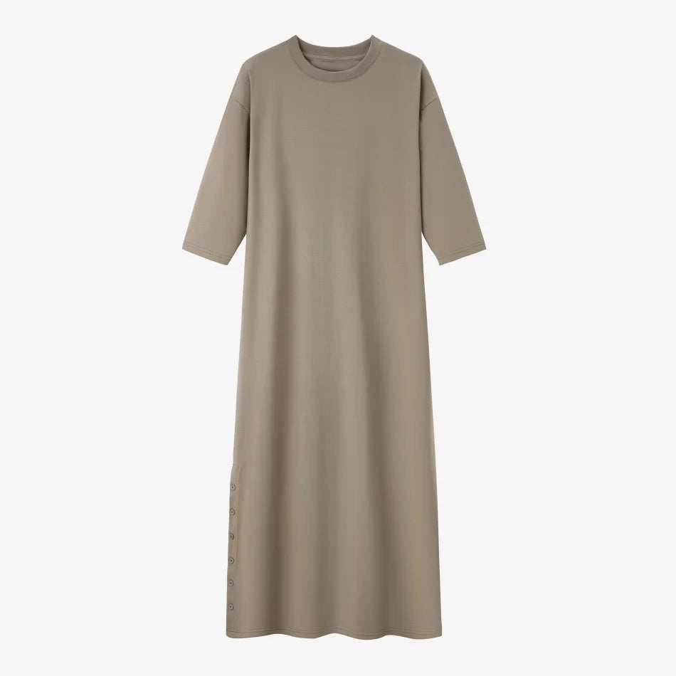 Sukienka maxi oversize z rękawem 3/4