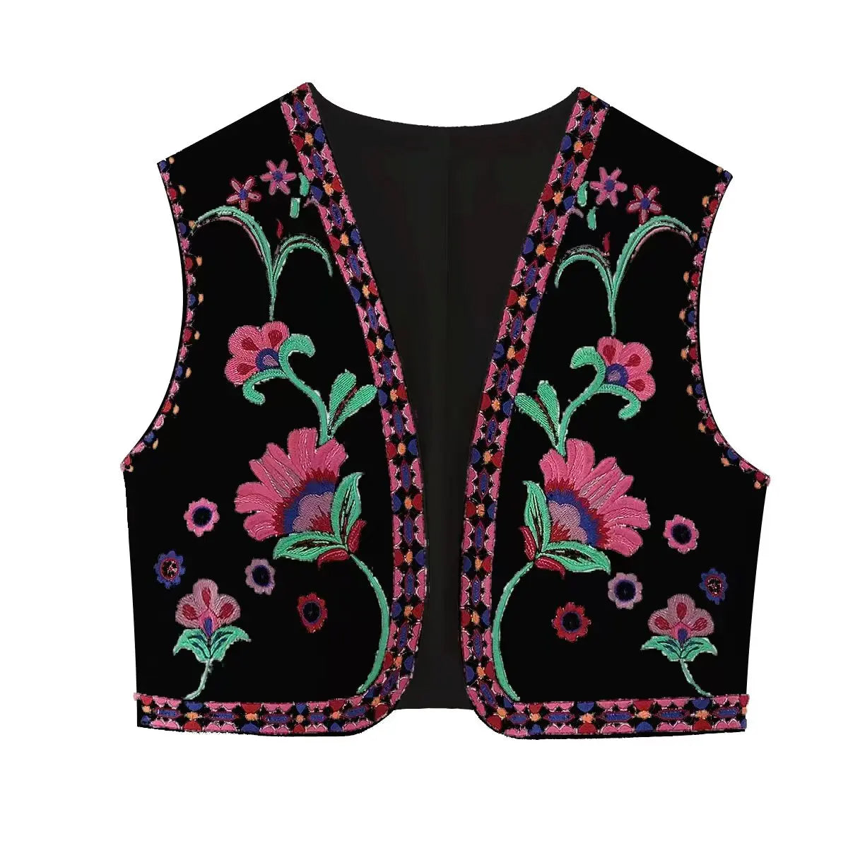 Kamizelka w kwiaty retro — Rosa