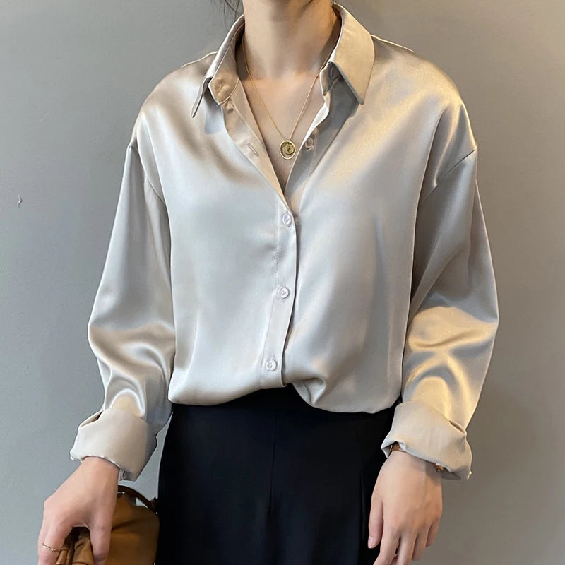 Bluzka satynowa oversize — Basia